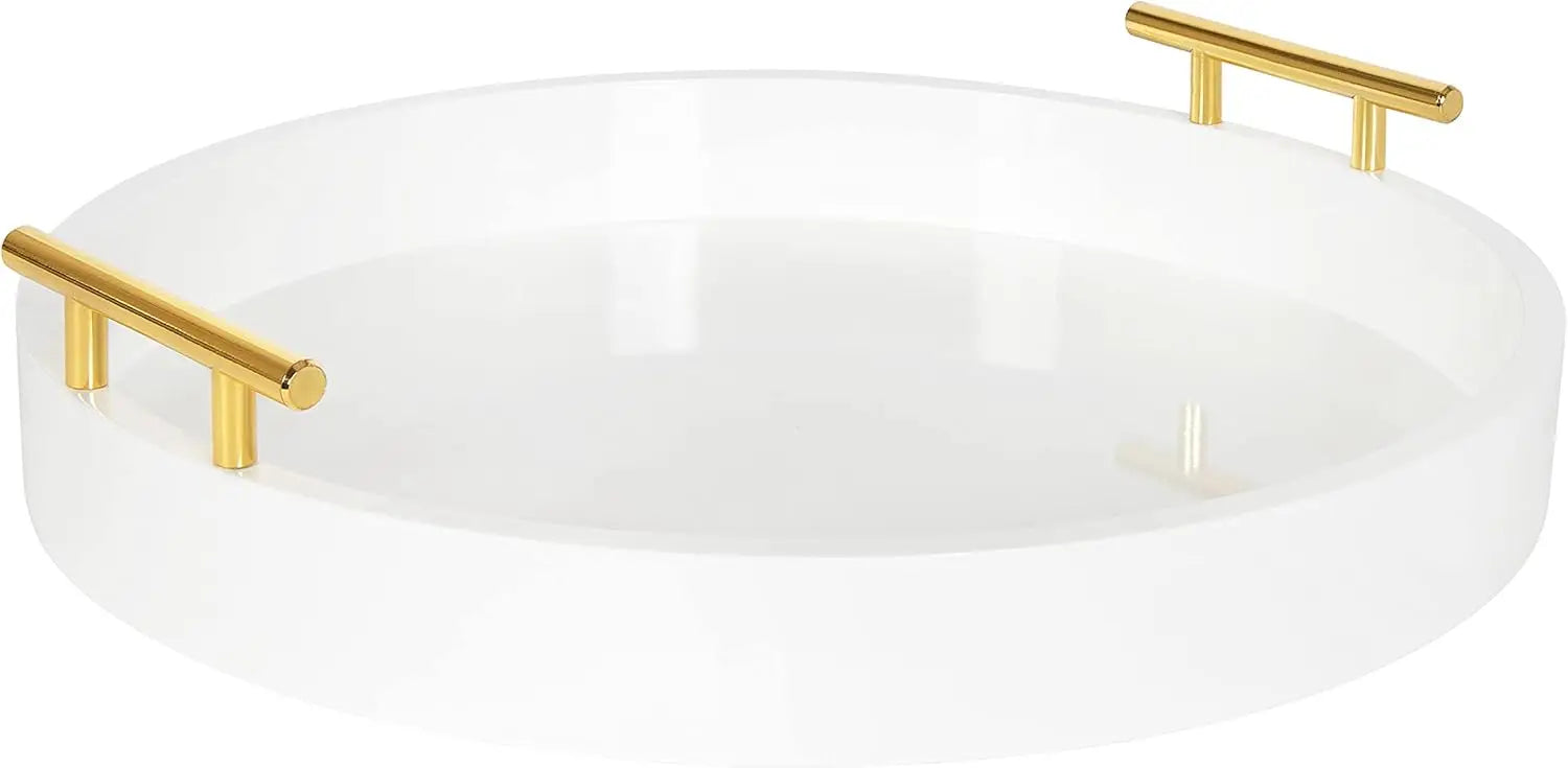Lipton Mid-Century Modern Round Wooden Tray