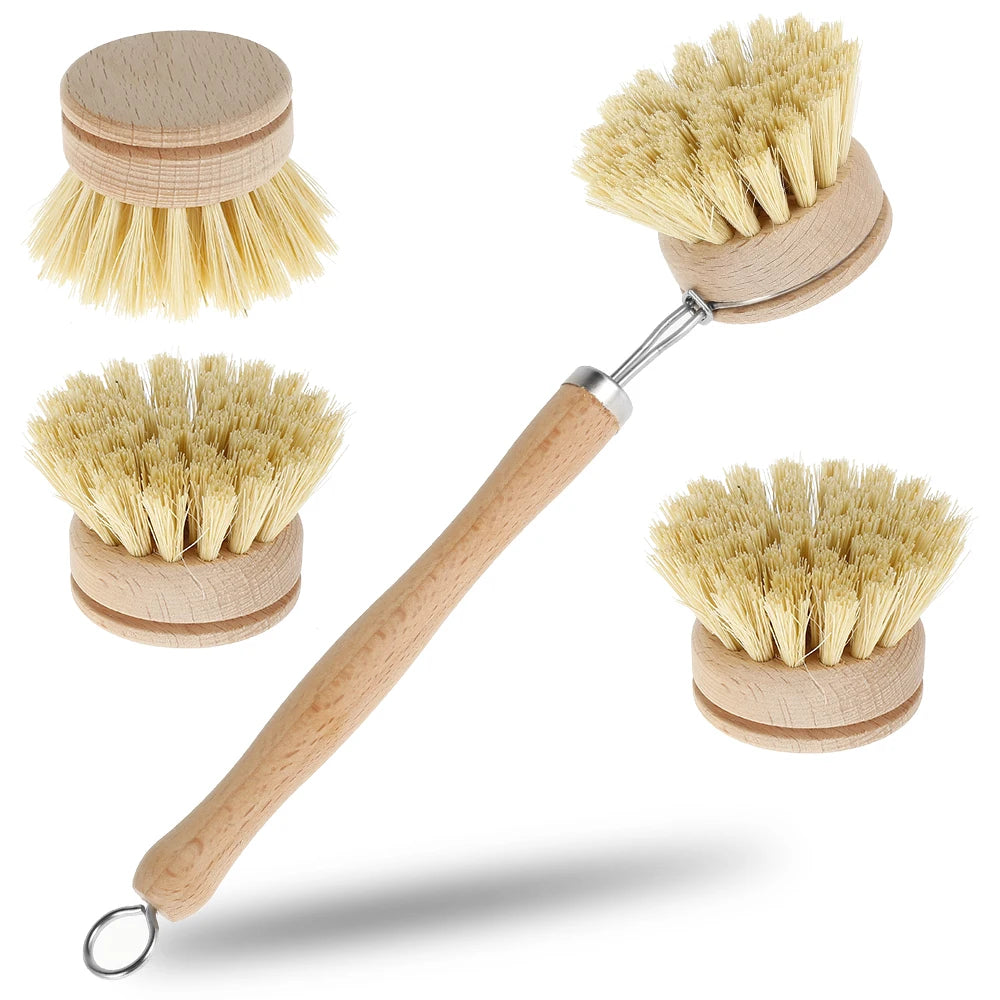 Natural Sisal and Coconut Durable Portable Kitchen Cleaning Brush