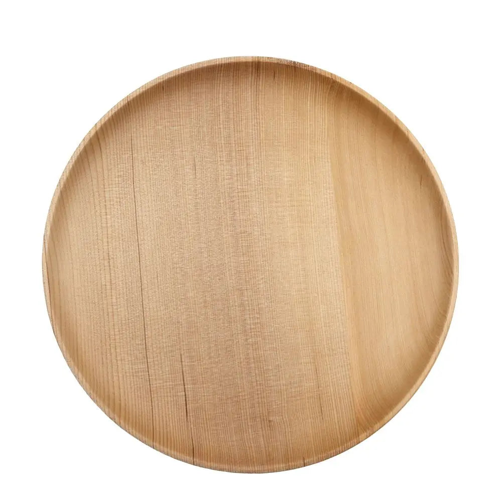 Dessert Plates Wooden Dinnerware Round Serving Platter